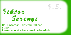 viktor serenyi business card