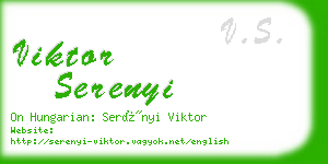 viktor serenyi business card